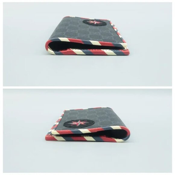 100% Authentic GUCCI Courrier Black Canvas Wallet 437-083024 - Picture 4 of 12